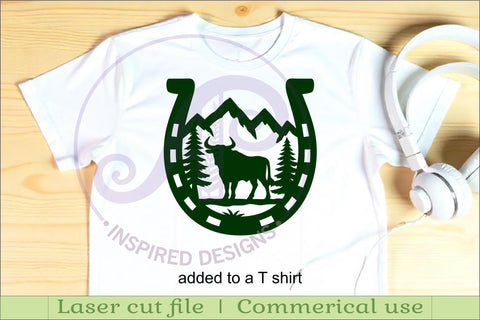 Horse Shoe Bull animal wall sign SVG APInspireddesigns 