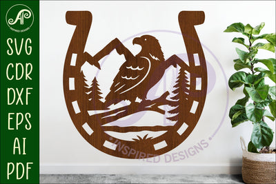 Horse Shoe Eagle animal wall sign SVG APInspireddesigns 