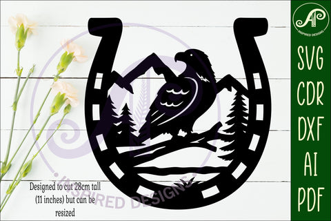 Horse Shoe Eagle animal wall sign SVG APInspireddesigns 