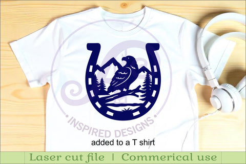 Horse Shoe Eagle animal wall sign SVG APInspireddesigns 