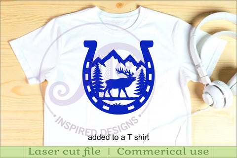 Horse Shoe Elk animal wall sign SVG APInspireddesigns 