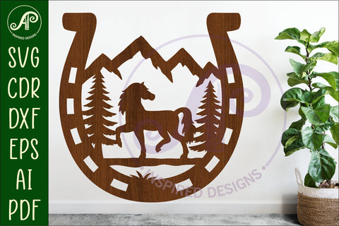 Horse Shoe Horse animal wall sign SVG APInspireddesigns 