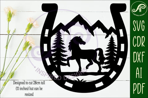 Horse Shoe Horse animal wall sign SVG APInspireddesigns 