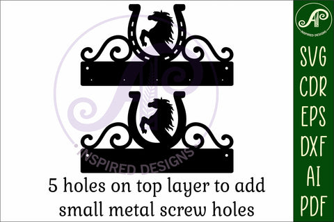 Horse shoe Key holder designs for wood and metal cutting SVG APInspireddesigns 