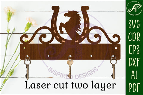 Horse shoe Key holder designs for wood and metal cutting SVG APInspireddesigns 