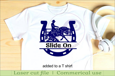 Horse Shoe Reining Name sign svg laser cut template SVG APInspireddesigns 