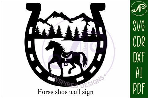 Horse shoe wall art sign, SVG file SVG APInspireddesigns 