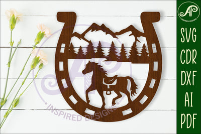 Horse shoe wall art sign, SVG file SVG APInspireddesigns 