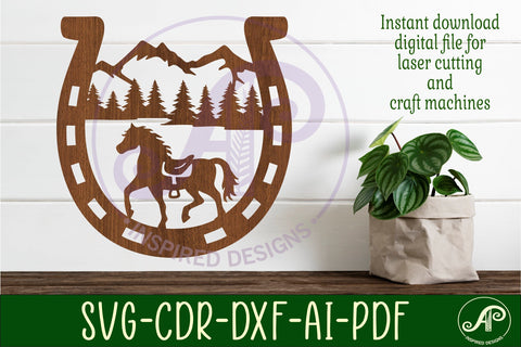 Horse shoe wall art sign, SVG file SVG APInspireddesigns 
