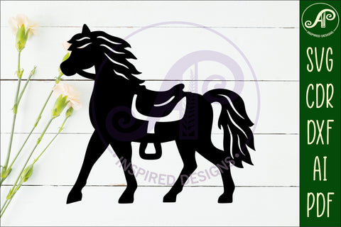 Horse Silhouette laser cut wall art SVG APInspireddesigns 