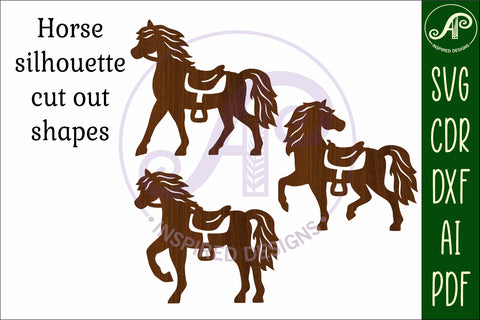 Horse Silhouette laser cut wall art SVG APInspireddesigns 