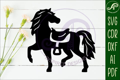 Horse Silhouette laser cut wall art SVG APInspireddesigns 