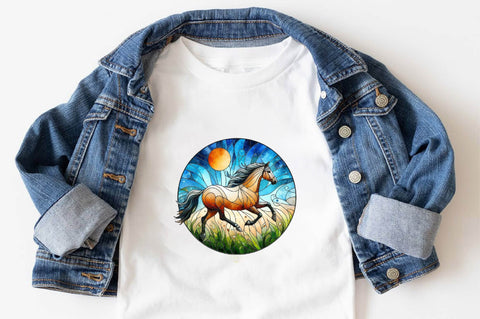 Horse Stained Glass Clipart PNG Sublimation Clipart Sublimation SVGArt 