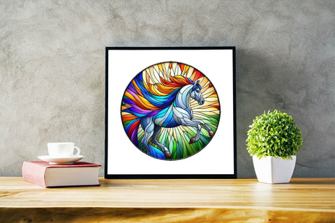 Horse Stained Glass Sublimation Clipart PNG Sublimation SVGArt 