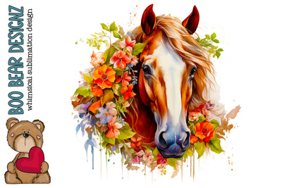 Horse Sublimation design Sublimation Boo Bear Designz 