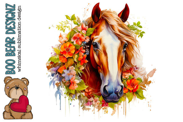 Horse Sublimation design Sublimation Boo Bear Designz 