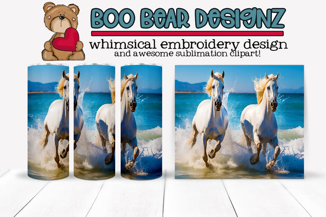 Horse Sublimation tumbler Sublimation Boo Bear Designz 