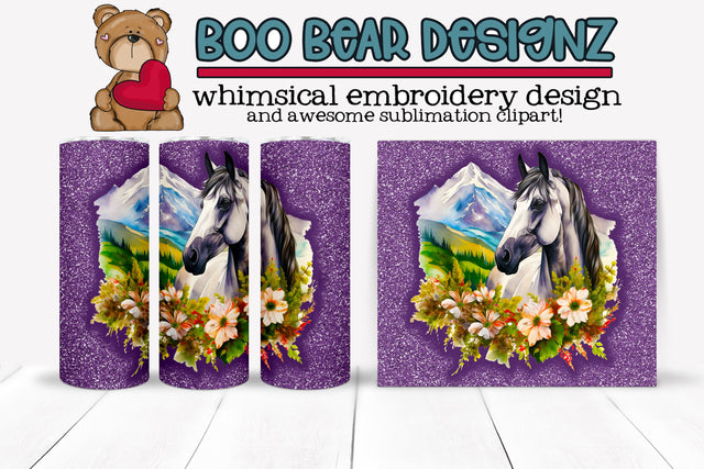 Horse sublimation tumbler Sublimation Boo Bear Designz 