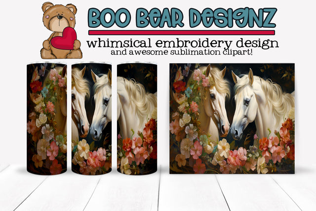 Horse Sublimation Tumbler Wrap Sublimation Boo Bear Designz 