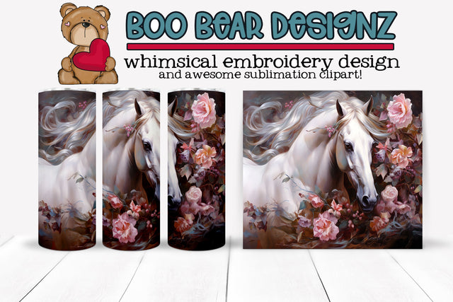 Horse Sublimation tumbler wrap Sublimation Boo Bear Designz 