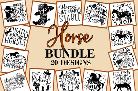 Horse SVG Bundle Sublimation Cut file SVG Freeling Design House 