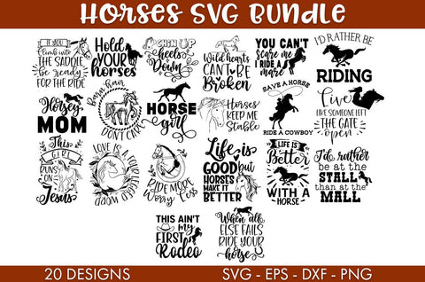 Horse SVG Bundle Sublimation Cut file SVG Freeling Design House 
