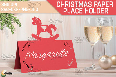 Horse SVG. Christmas Paper Place Holder 3D Paper Evgenyia Guschina 