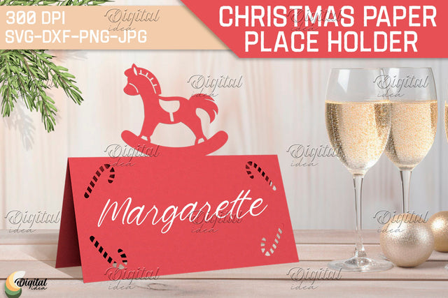 Horse SVG. Christmas Paper Place Holder 3D Paper Evgenyia Guschina 