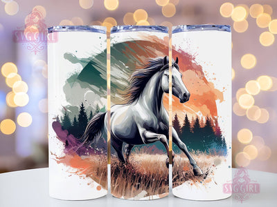 Horse Tumbler Wrap, Horse 20oz Skinny Tumbler Sublimation Design Digital Download Instant Design, Horse Gift Horse PNG Sublimation SvggirlplusArt 