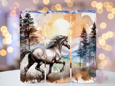 Horse Tumbler Wrap, Horse 20oz Skinny Tumbler Sublimation Design Digital Download Instant Design, Horse Gift Horse PNG Sublimation SvggirlplusArt 
