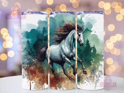 Horse Tumbler Wrap, Horse 20oz Skinny Tumbler Sublimation Design Digital Download Instant Design, Horse Gift Horse PNG Sublimation SvggirlplusArt 