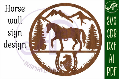 Horse wall sign svg laser cut file SVG APInspireddesigns 