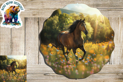 Horse Wind Spinner Sublimation design Sublimation Boo Bear Designz 