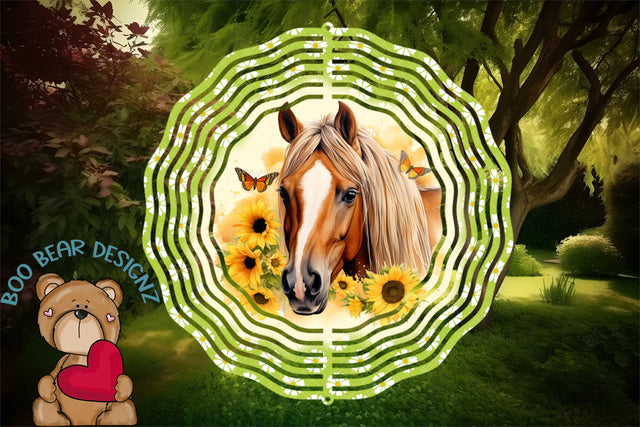 Horse Wind Spinner Sublimation Sublimation Boo Bear Designz 