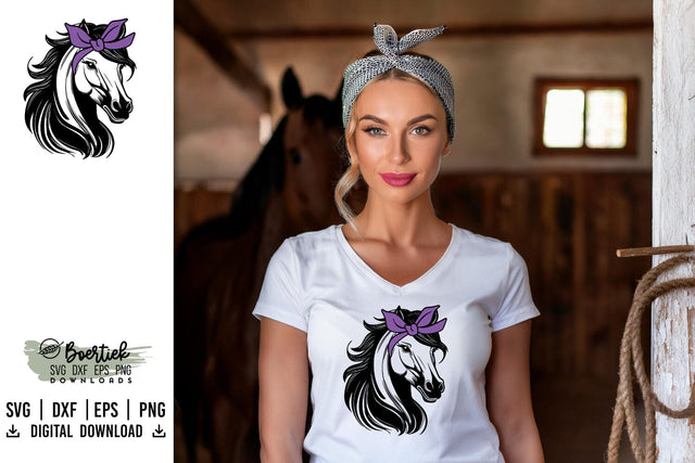 Horse with bandana, SVG file SVG Boertiek 