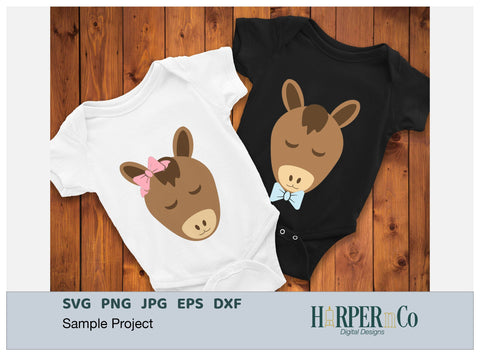 Horse with Bows and Flowers SVG PNG Cut EPS File SVG HarperNCo 