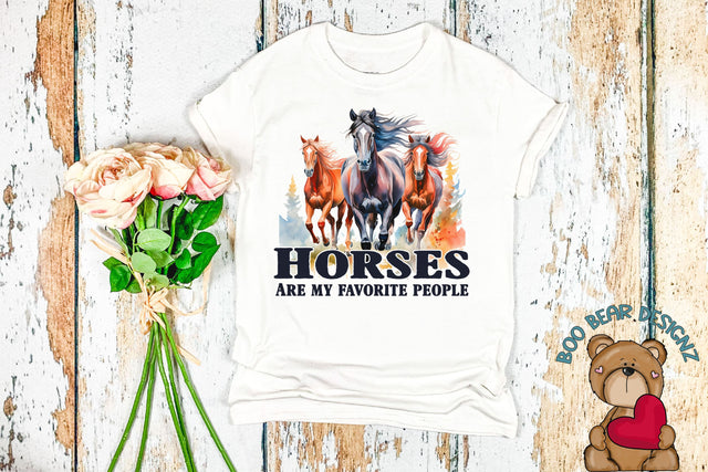 Horses are my favorite people Sublimation Boo Bear Designz 