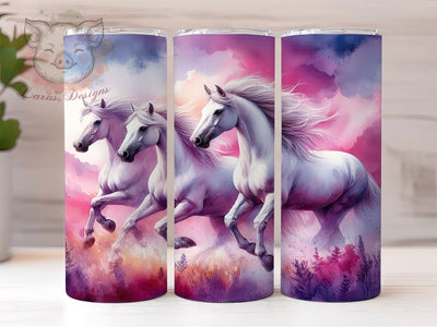 Horses Galloping 20oz Tumbler Png, Straight & Tapered Tumbler Png, Horse Tumbler Png, Digital Download PNG Sublimation Lara' s Designs 
