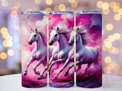Horses Galloping 20oz Tumbler Wrap Sublimation Design, Straight Tapered Tumbler Wrap, Retro Horse Tumbler Png, Instant Digital Download Sublimation SvggirlplusArt 