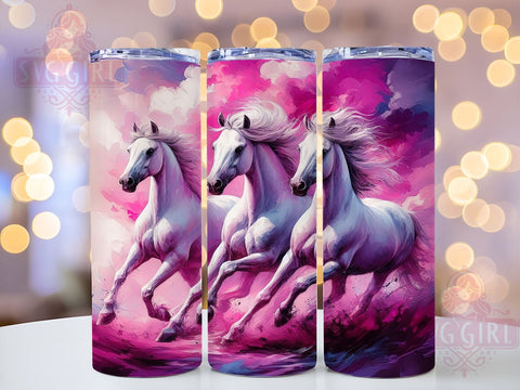 Horses Galloping 20oz Tumbler Wrap Sublimation Design, Straight Tapered Tumbler Wrap, Retro Horse Tumbler Png, Instant Digital Download Sublimation SvggirlplusArt 