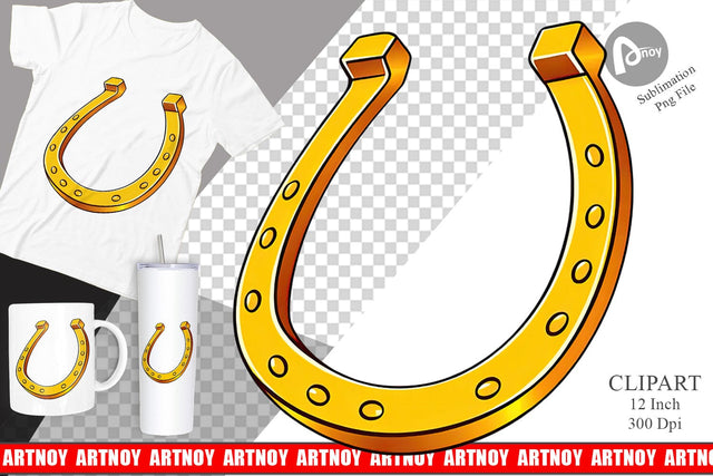 Horseshoe Clipart Sublimation artnoy 
