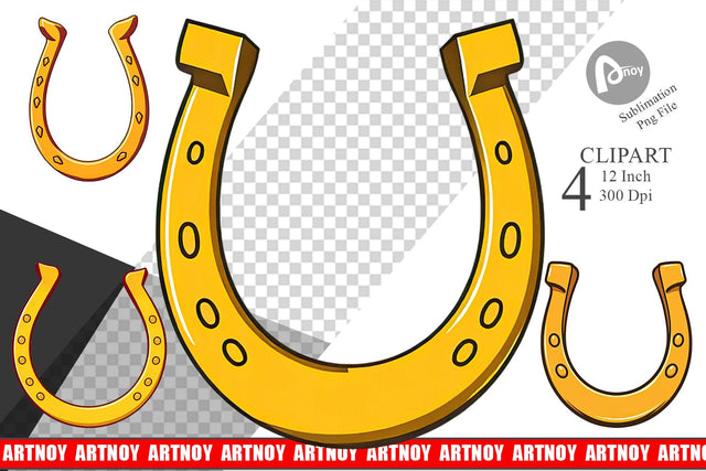 Horseshoe Clipart Sublimation artnoy 