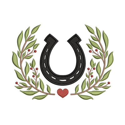 Horseshoe Embroidery Design, 4 sizes, Instant Download Embroidery/Applique DESIGNS Nino Nadaraia 