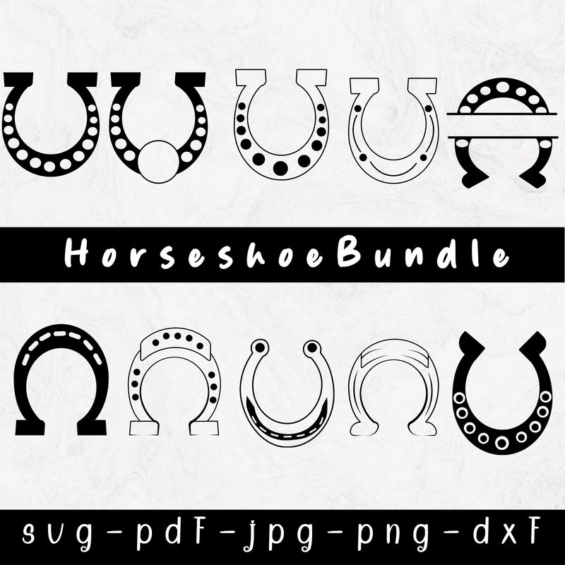 Horseshoe svg Bundle, Horseshoe Cricut, Horseshoe Silhouette, Horseshoe Clipart, Horseshoe Monogram,Horse Shoe Svg, Files For Cricut SVG SilaBerlin 