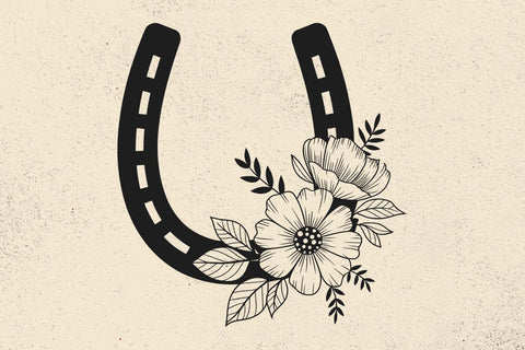 HORSESHOE SVG, Floral horseshoe, Flowers, Ranch, Horses, Horse riding, Svg files for cricut and silhouette SVG DesignDestine 