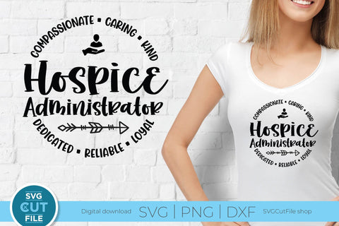 Hospice administrator svg with round circle design SVG SVG Cut File 