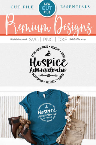 Hospice administrator svg with round circle design SVG SVG Cut File 