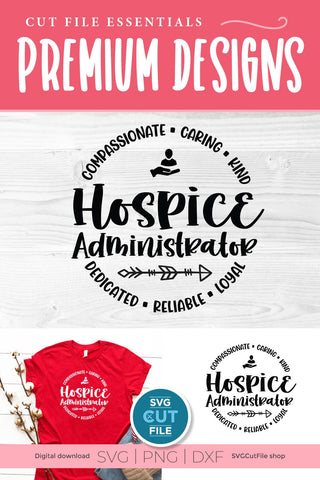 Hospice administrator svg with round circle design SVG SVG Cut File 