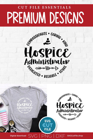 Hospice administrator svg with round circle design SVG SVG Cut File 