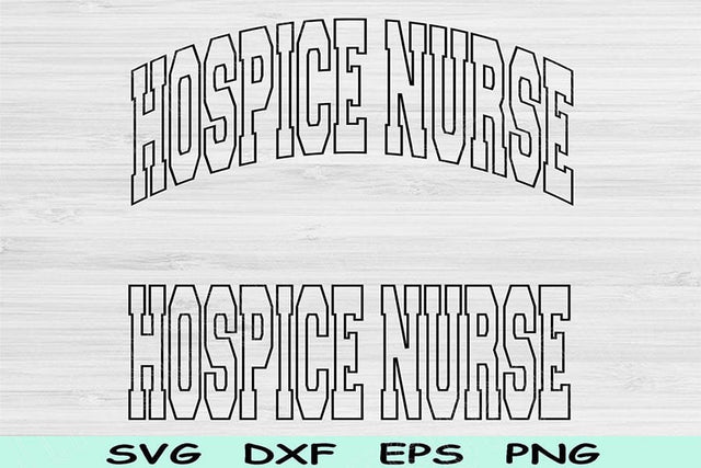 Hospice Nurse Svg Cut Files, Hospice Nurse Png, Nurse Shirt Svg Files For Cricut, Nurse Life Svg Wave Block Text Sublimation Digital Designs SVG TiffsCraftyCreations 
